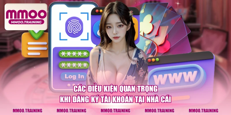 Các điều kiện quan trọng khi đăng ký tài khoản tại nhà cái